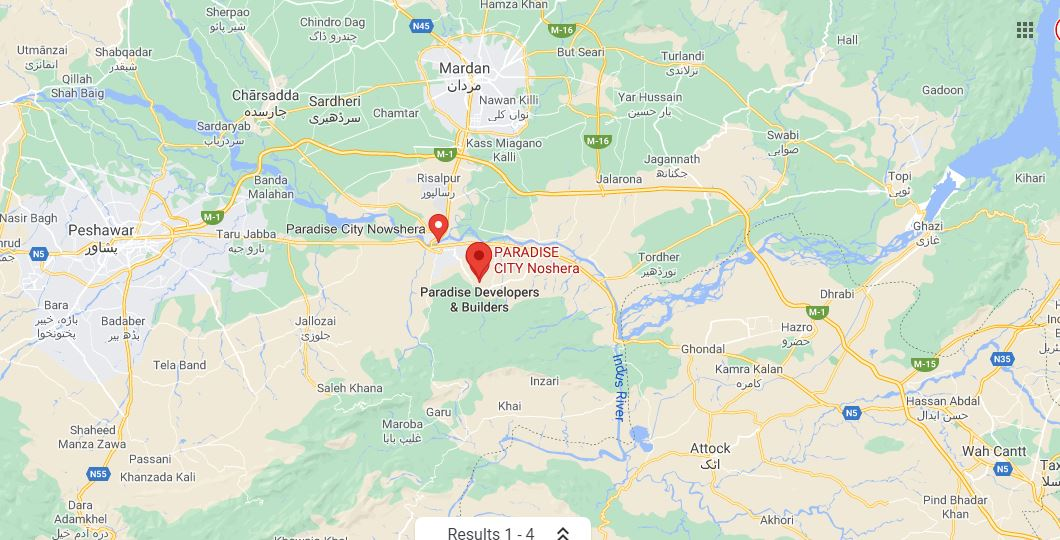 Paradise City Nowshera location on the map